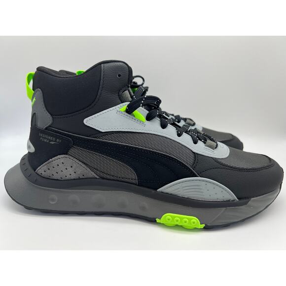 Puma Other - Puma Wild Rider Mid WS Black/Grey 381598-01 Men’s Sneaker Size 9.5,